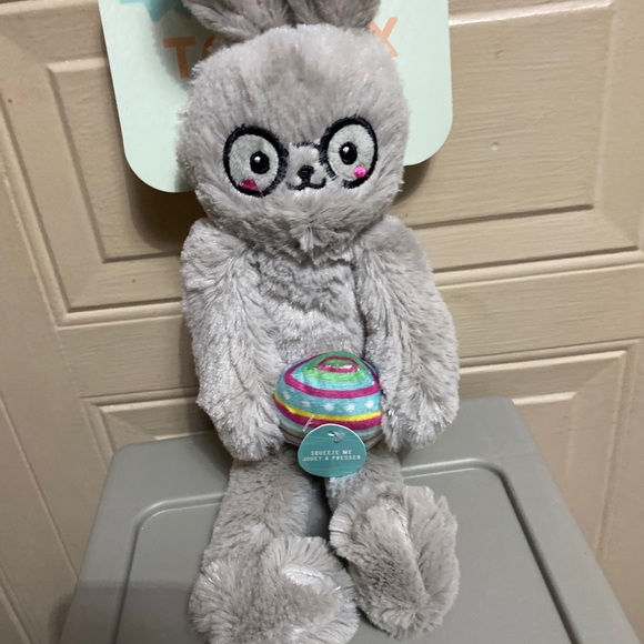 Fringe Bunny Easter Dog Toy With Squeaker. - Picture 5 of 7